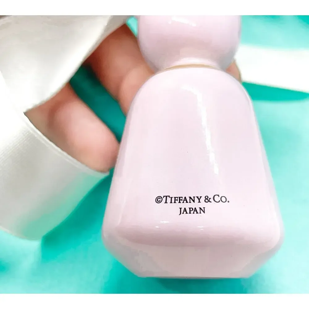 Tiffany & Co. Pink Polar Bear Christmas Ornament Box & Pouch - Replaced Ribbon